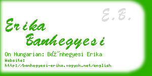 erika banhegyesi business card